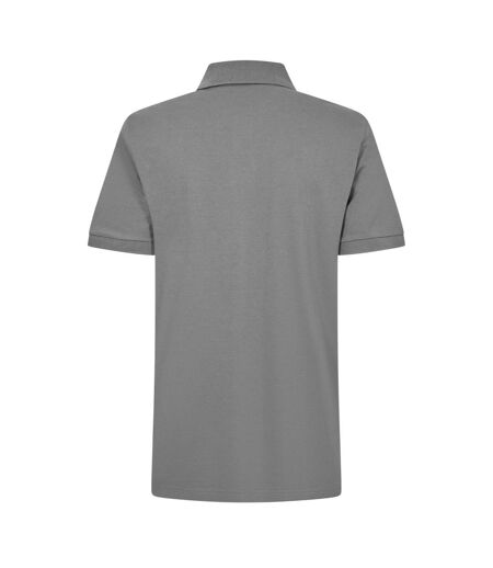 Mens Passenger Box Logo Polo Shirt Grey Boss