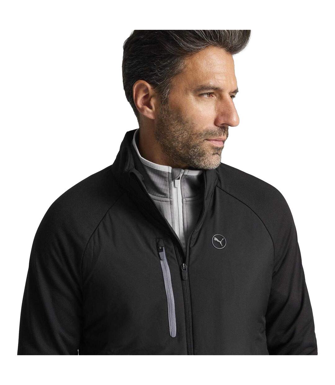 Mens Hielands Lightweight Golf Jacket Black Puma-4
