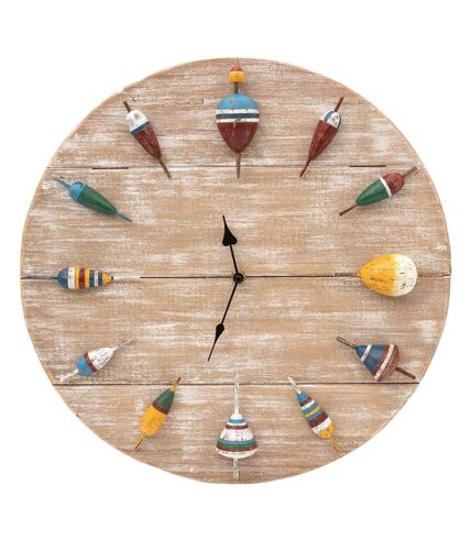 Horloge en bois Bouchons 40 cm