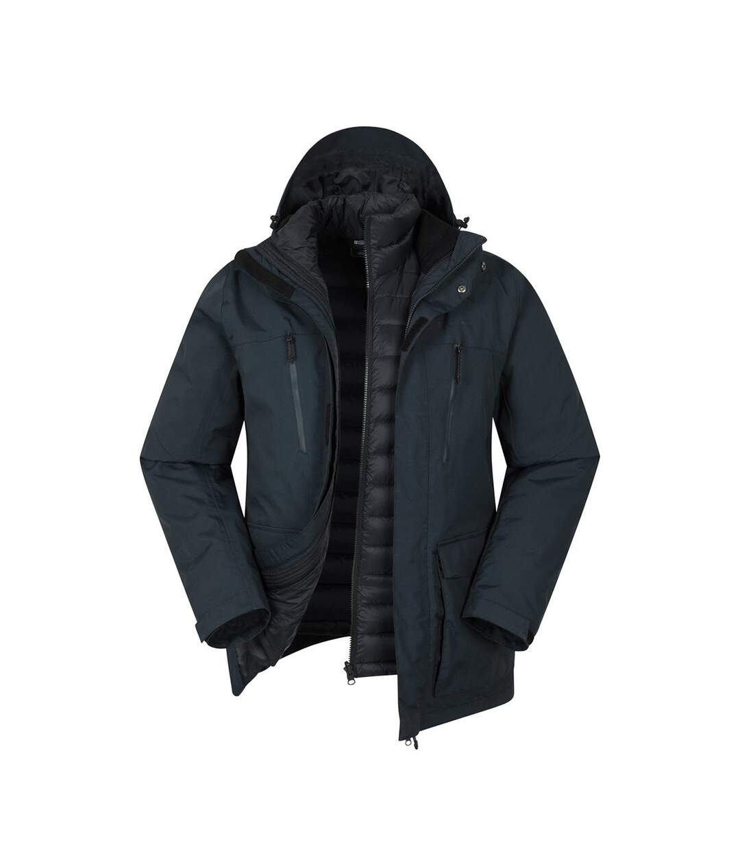 Veste Imperméable Motif/style 3-en-1 Maple Homme Bleu Marine Mountain Warehouse-2