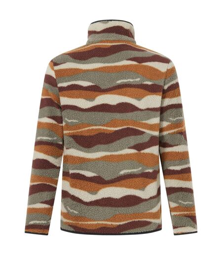 Mens Frankie Mountain Borg Fleece Top Coffee Grounds Regatta