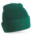 Beechfield Unisex Plain Winter Beanie Hat / Headwear (Ideal for Printing) (Bottle Green)