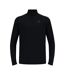Mens Essentials Quarter Zip Fleece Top Black Odlo-1