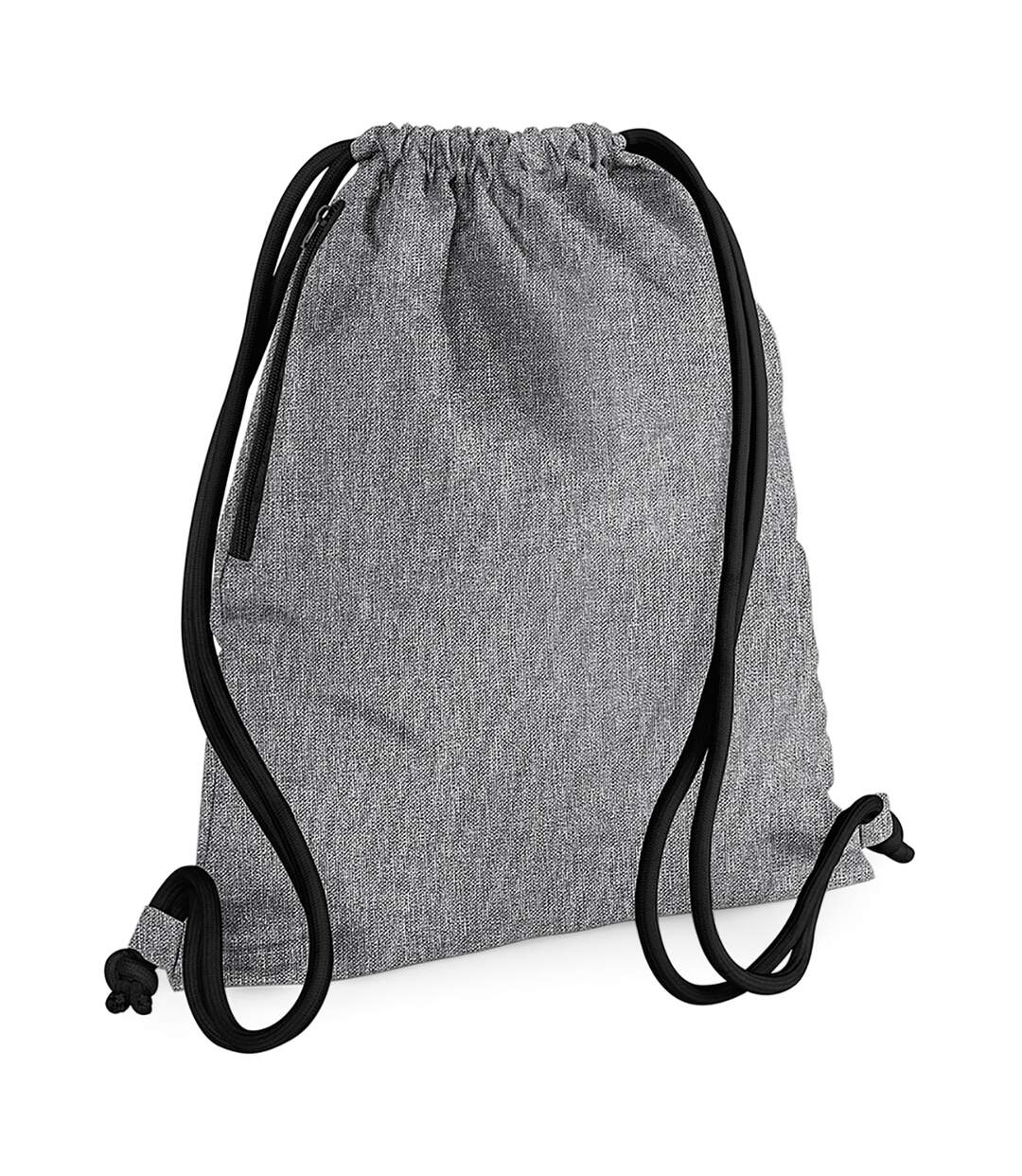 Icon Sac De Gym À Cordon Taille Unique Gris Marl Noir Bagbase-1
