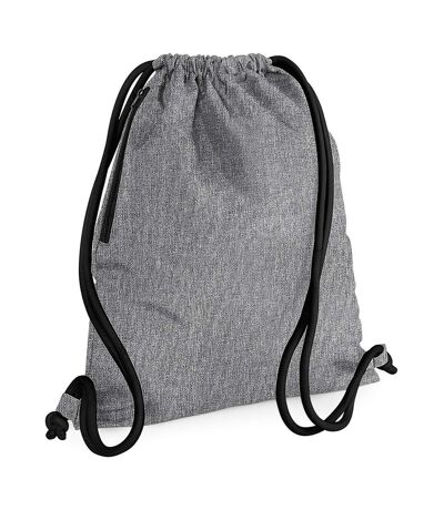 Icon Sac De Gym À Cordon Taille Unique Gris Marl Noir Bagbase