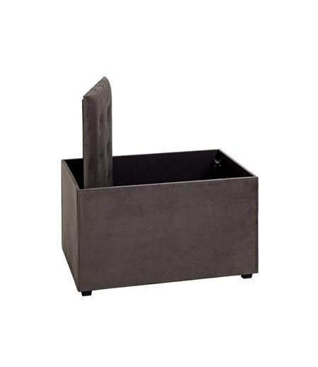 Coffret de Rangement Velours Idaya 65cm Anthracite
