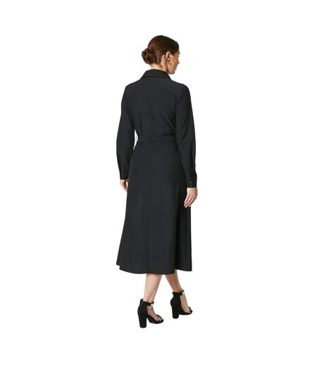 Principles Womens/Ladies Belted Midi Shirt Dress (Black) - UTDH6772