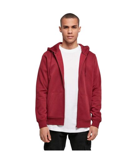 Sweat À Capuche Zippé Lourd Pour Hommes Bourgogne Build Your Brand