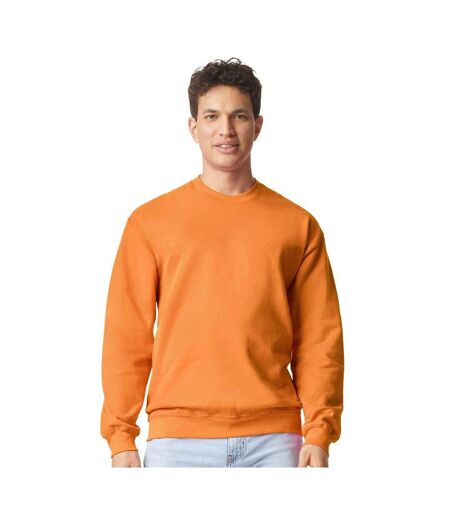 Mens softstyle midweight sweatshirt tangerine Gildan