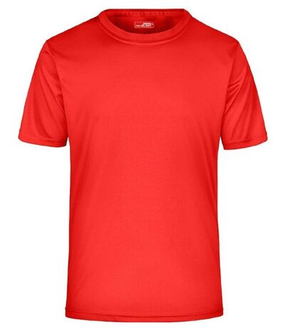 t-shirt respirant JN358 - rouge grenadine - col rond - Homme