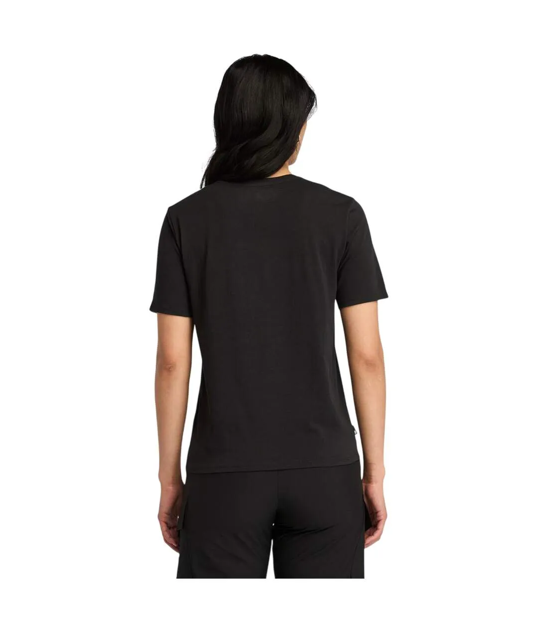 Womens/ladies Logo Crew Neck Short-sleeved T-shirt Black Timberland-4