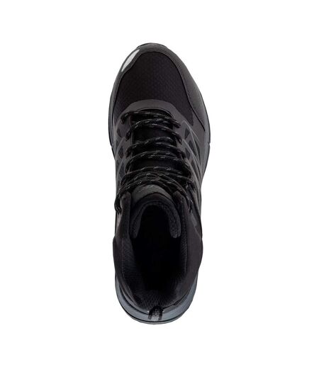 Mens Hewila Waterproof Mid Cut Walking Shoes Black Hi-Tec