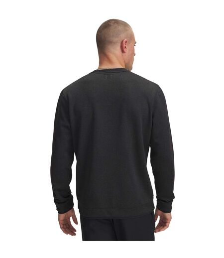 Mens Crew Neck Regular Long-sleeved Sweatshirt Black Under Armour