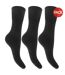 Lot de 3 Chaussettes à haut non-élastiqué femme noir Universal Textiles