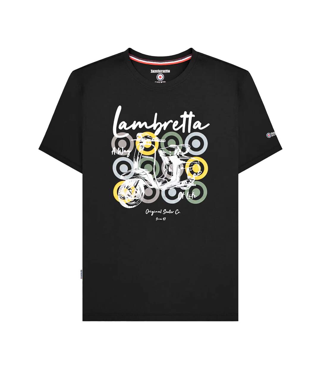 T-shirt Homme Noir Lambretta-1