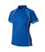Finden & Hales Womens/Ladies Piped Performance Polo Shirt (Royal Blue/White)