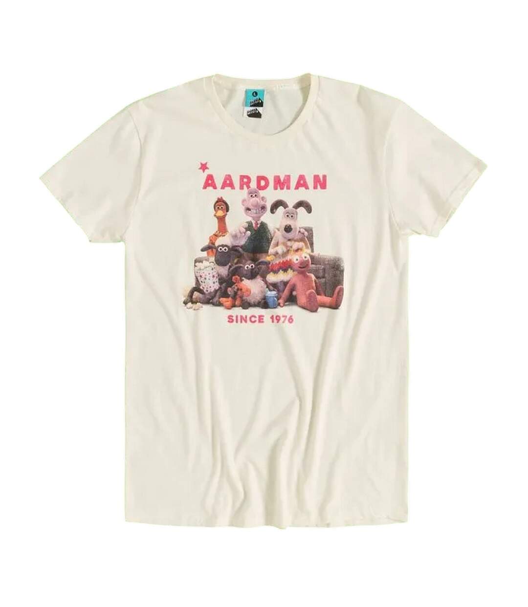 T-shirt Since Adulte Beige Aardman-1