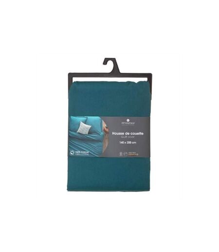 Housse de Couette Intérieur 140x200cm Bleu Canard