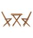 Ensemble table d'appoint et 2 chaises en teck Kenya