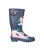 Mountain Warehouse Womens/Ladies Floral Buckle Tall Galoshes (Navy) - UTMW2238