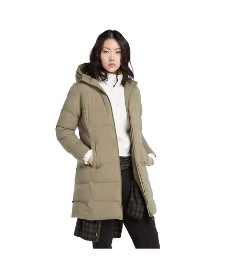 Womens/ladies Durable Water Repellent Parka Green Timberland