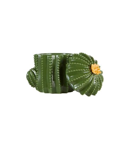 Boîte Cactus Déco en Céramique Yucatan 16cm Vert