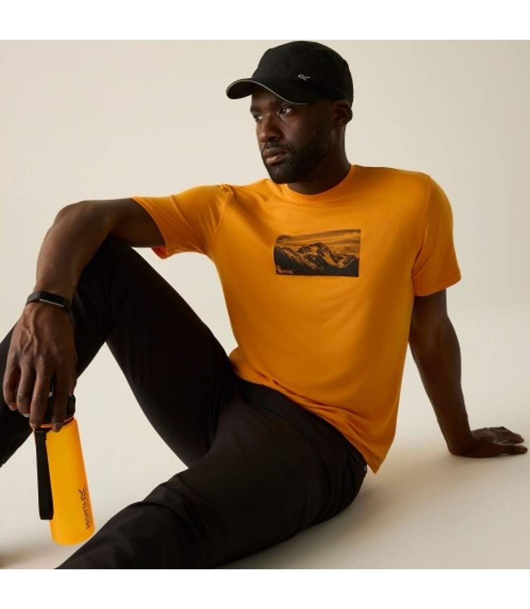 T-shirt Fingal Homme Orange Électrique Regatta-1