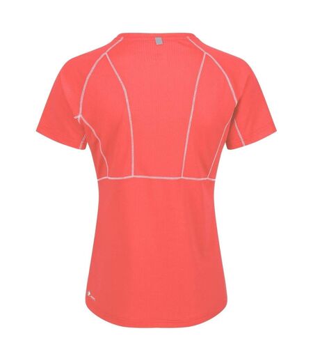 Womens/ladies Devote Ii Contrast Detail T-shirt Neon Peach Regatta