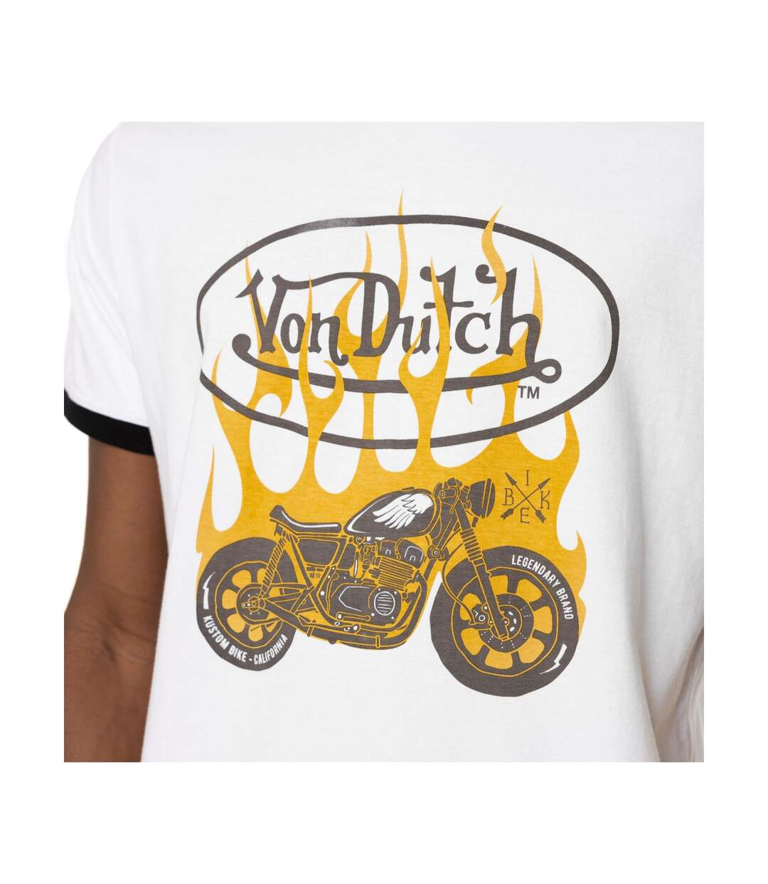 T-shirt homme col rond avec print en coton Fire Vondutch-2