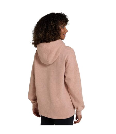 Womens/ladies Amber Organic Relaxed Fit Hoodie Light Pink Animal
