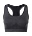 TriDri Womens/Ladies Seamless 3D Fit Multi-Sport Denim Look Sports Bra (Black Denim) - UTRW7684