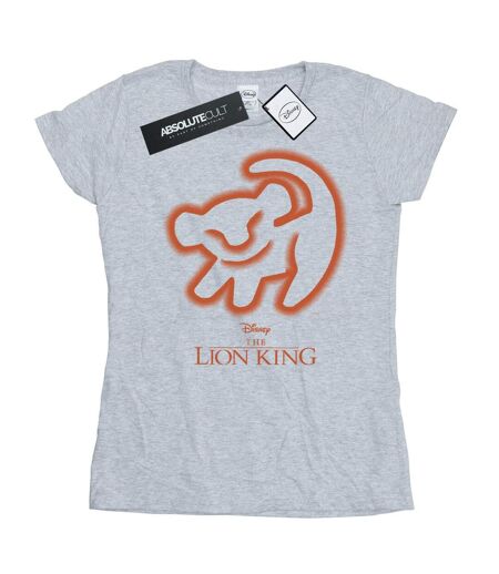 Disney - T-shirt THE LION KING CAVE DRAWING - Femme (Gris chiné) - UTBI15358