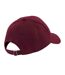 Casquette de baseball 100% coton épais adulte unisexe bordeaux Beechfield