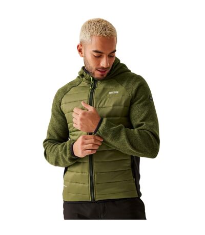 Mens Newhill Quilted Hybrid Jacket Nephrite Green Black Regatta