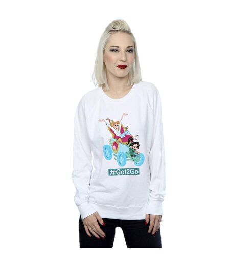 Disney - Sweat WRECK IT RALPH CINDERELLA AND VANELLOPE - Femme (Blanc) - UTBI43140