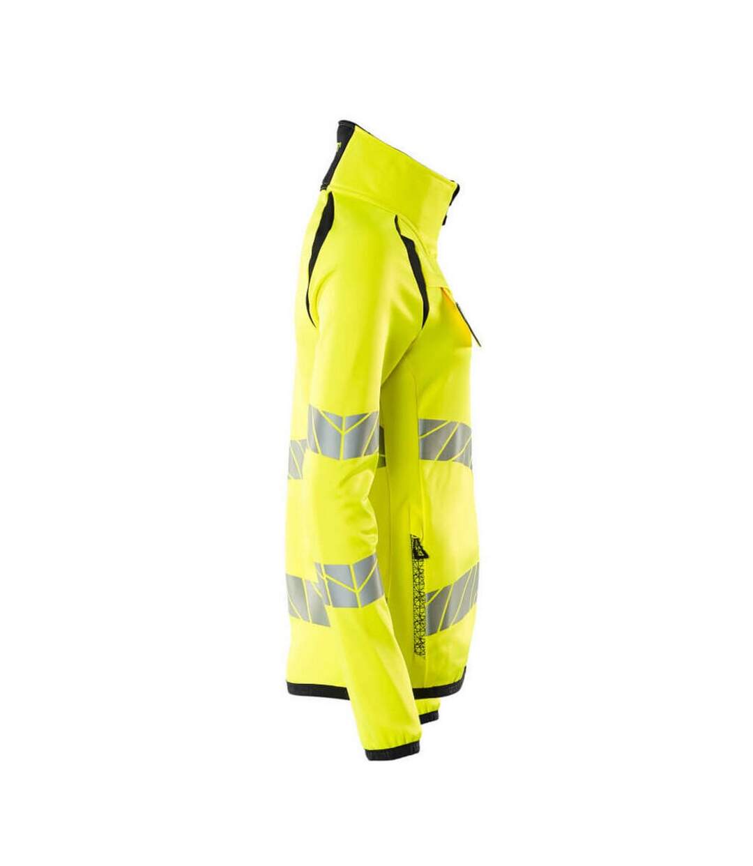 Veste Polaire Accelerate Safe Femme Jaune Fluo Bleu Marine Foncé Mascot-3
