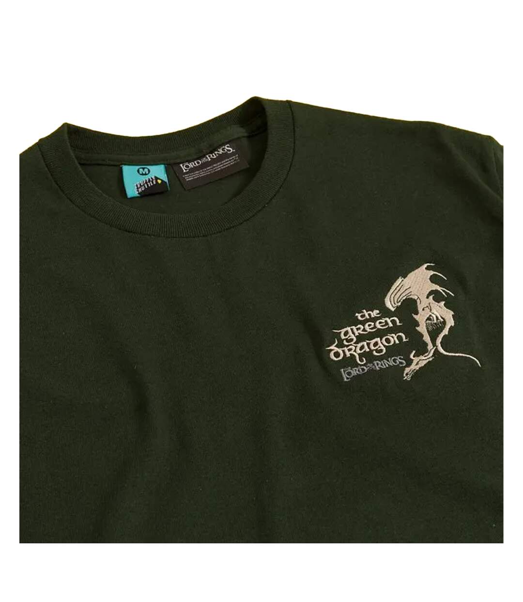 T-shirt Motif Dragon Vert Motif/style Brodé Adulte Vert The Lord Of The Rings-4