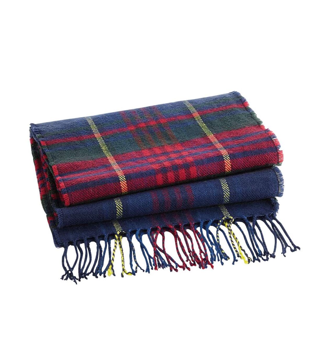 Beechfield Unisex Classic Check Scarf (Blue Check) (One Size) - UTBC4150