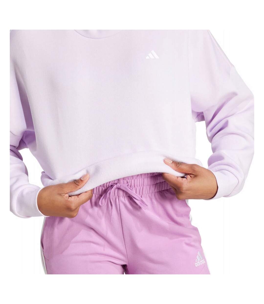 Sweat Style Logo Essentials Femme Violet Clair Adidas-4
