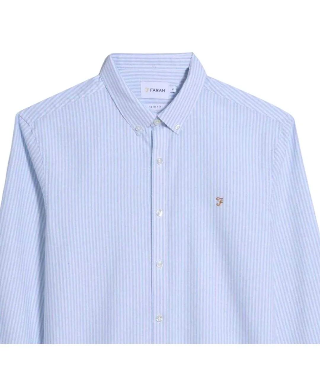 Chemise Motif/style À Rayures Brewer Homme Bleu Ciel Farah-3