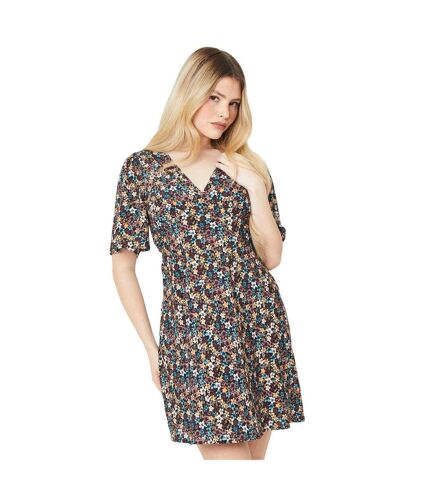 Womens/ladies ditsy print mini dress multicoloured Dorothy Perkins