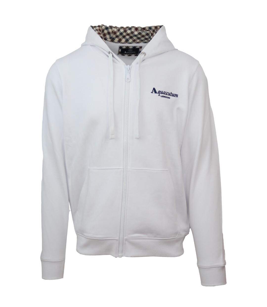 Veste À Capuche Motif Logo Classique Homme Blanc Aquascutum-1