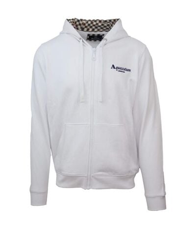 Veste À Capuche Motif Logo Classique Homme Blanc Aquascutum