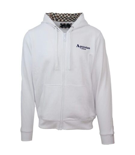Veste À Capuche Motif Logo Classique Homme Blanc Aquascutum