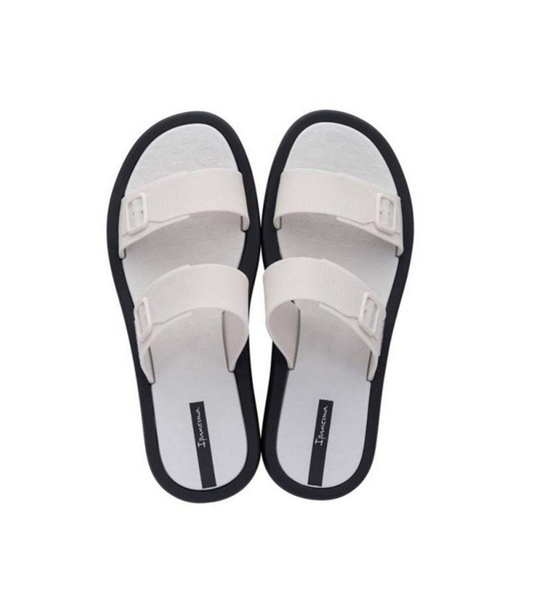 Claquettes Nuvea Femme Crème Noir Ipanema-2