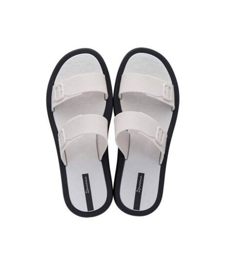 Claquettes Nuvea Femme Crème Noir Ipanema