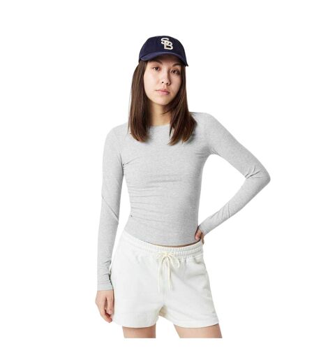 T-shirt Manches Longues Femme Gris Clair Chiné Sweaty Betty