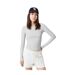T-shirt Manches Longues Femme Gris Clair Chiné Sweaty Betty-4