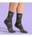 5 Pairs Ladies Dog Patterned Socks - Soft Cotton Rich Fun Dog Design Socks-4