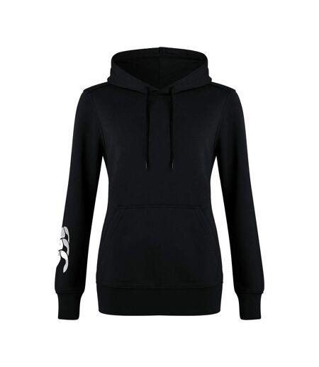Womens/ladies Club Logo Hoodie Black Canterbury